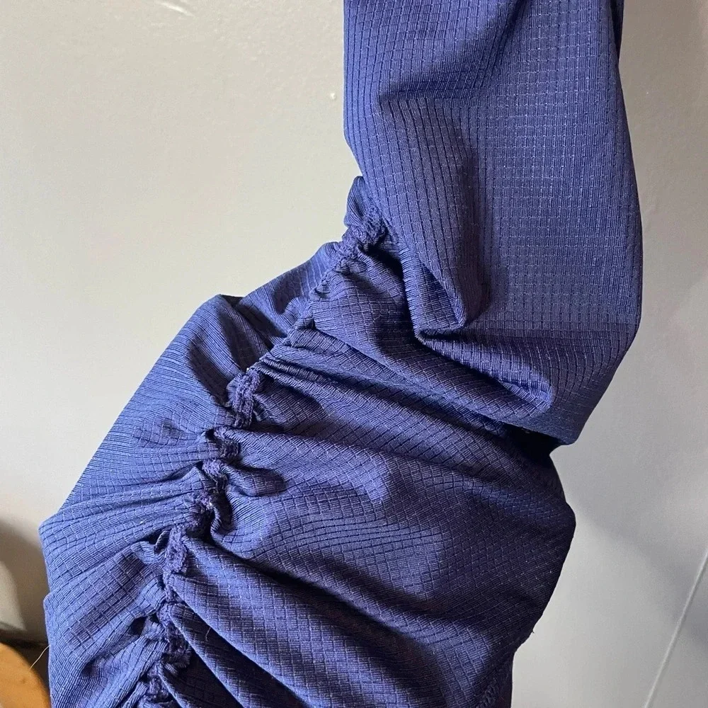 Fabletics PureLuxe Mid-Rise Ruched 7/8 Legging indigo purple size S/M - Picture 5 of 14